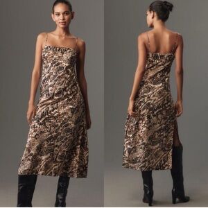 Anthropologie Square Neck Slip Dress